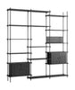 Moebe Shelving System S.255.3.B, Black/Black