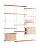 Moebe Shelving System S.255.3.B, Oak/White