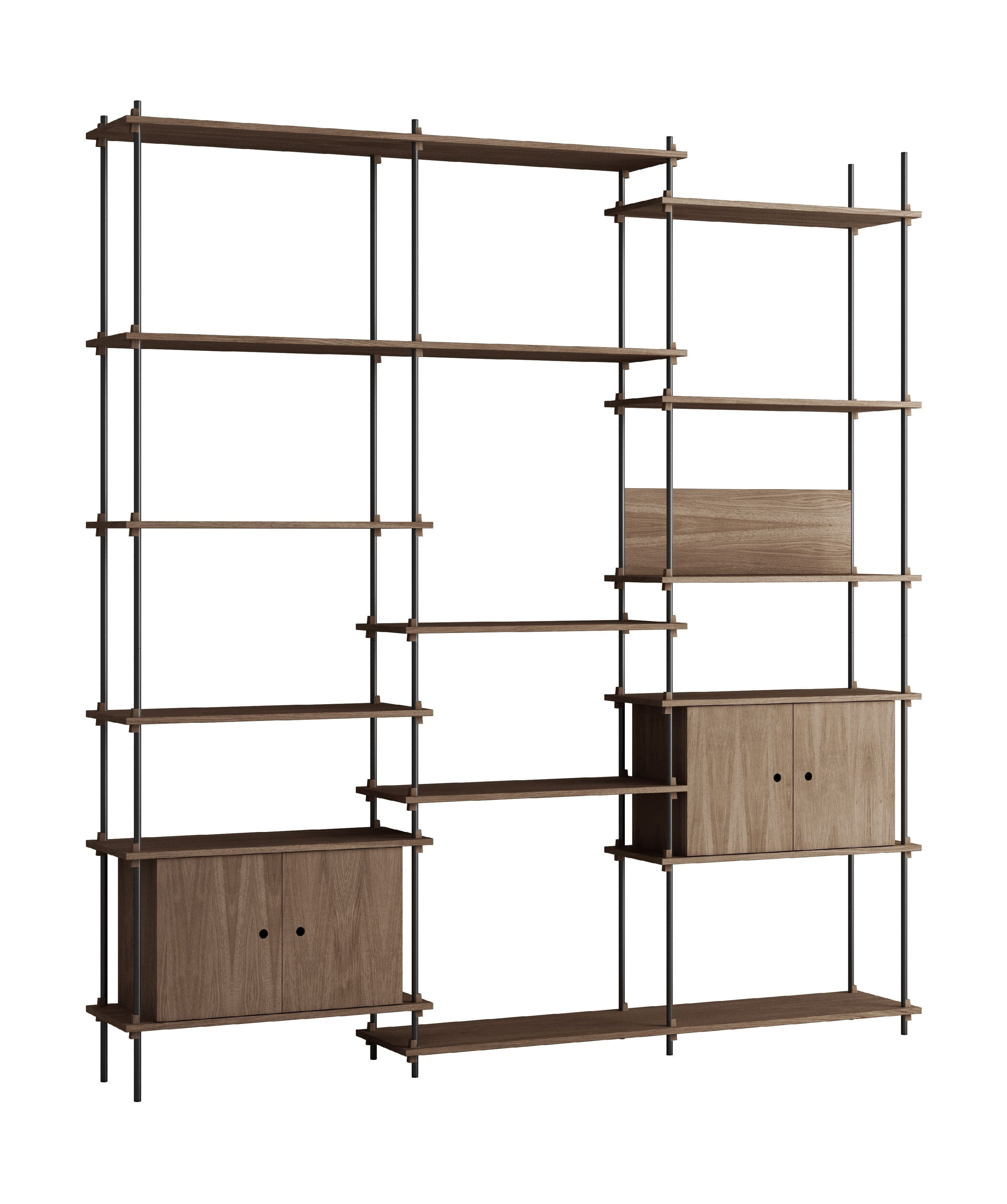 [product_category]-Moebe Shelving System S.255.3.B, Smoked Oak/Black-Moebe-5713520011191-S.255.3.B.SO.BL-MOE-1
