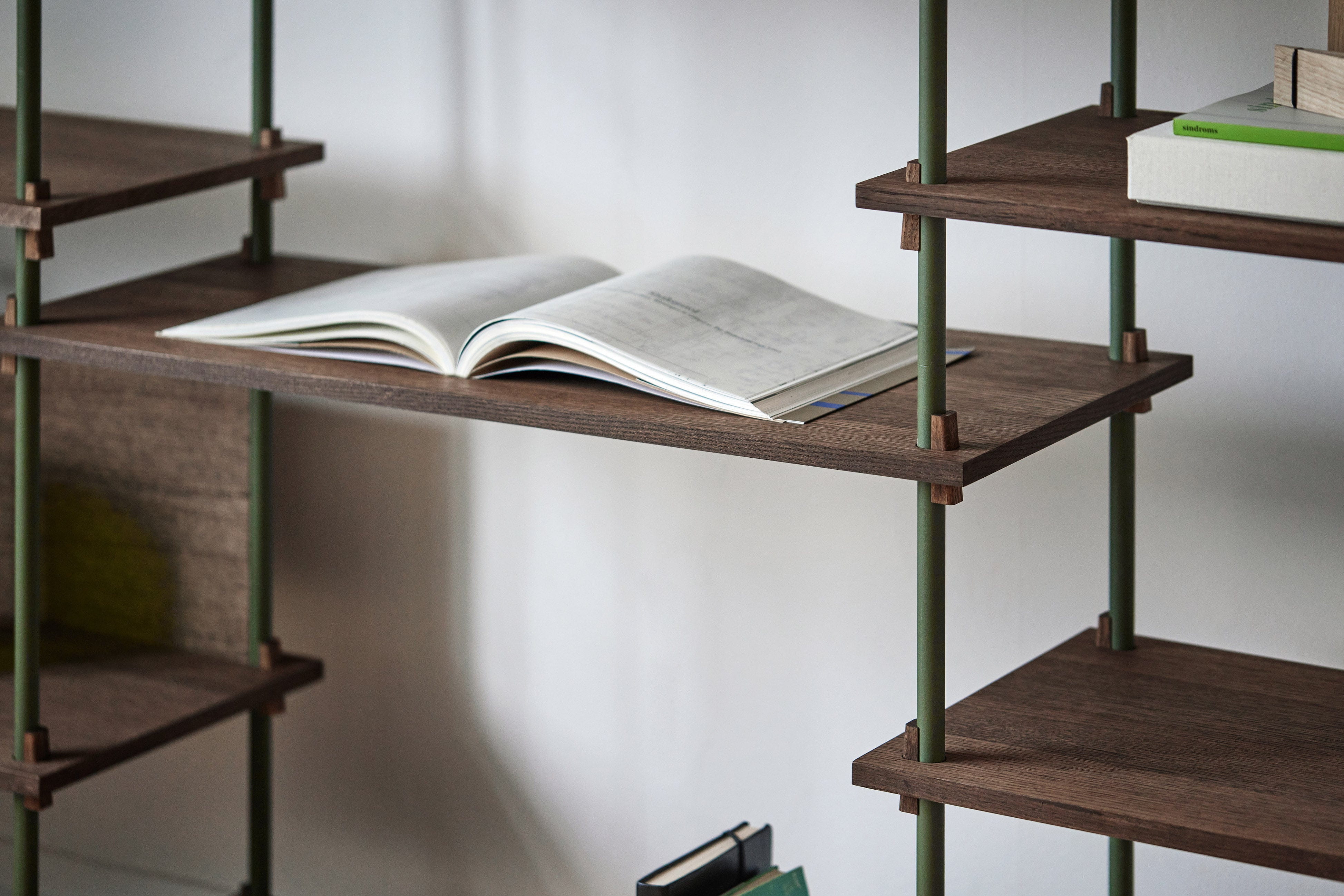 [product_category]-Moebe Shelving System S.255.3.B, Smoked Oak/Pine Green-Moebe-5713520013836-S.255.3.B.SO.PG-MOE-4