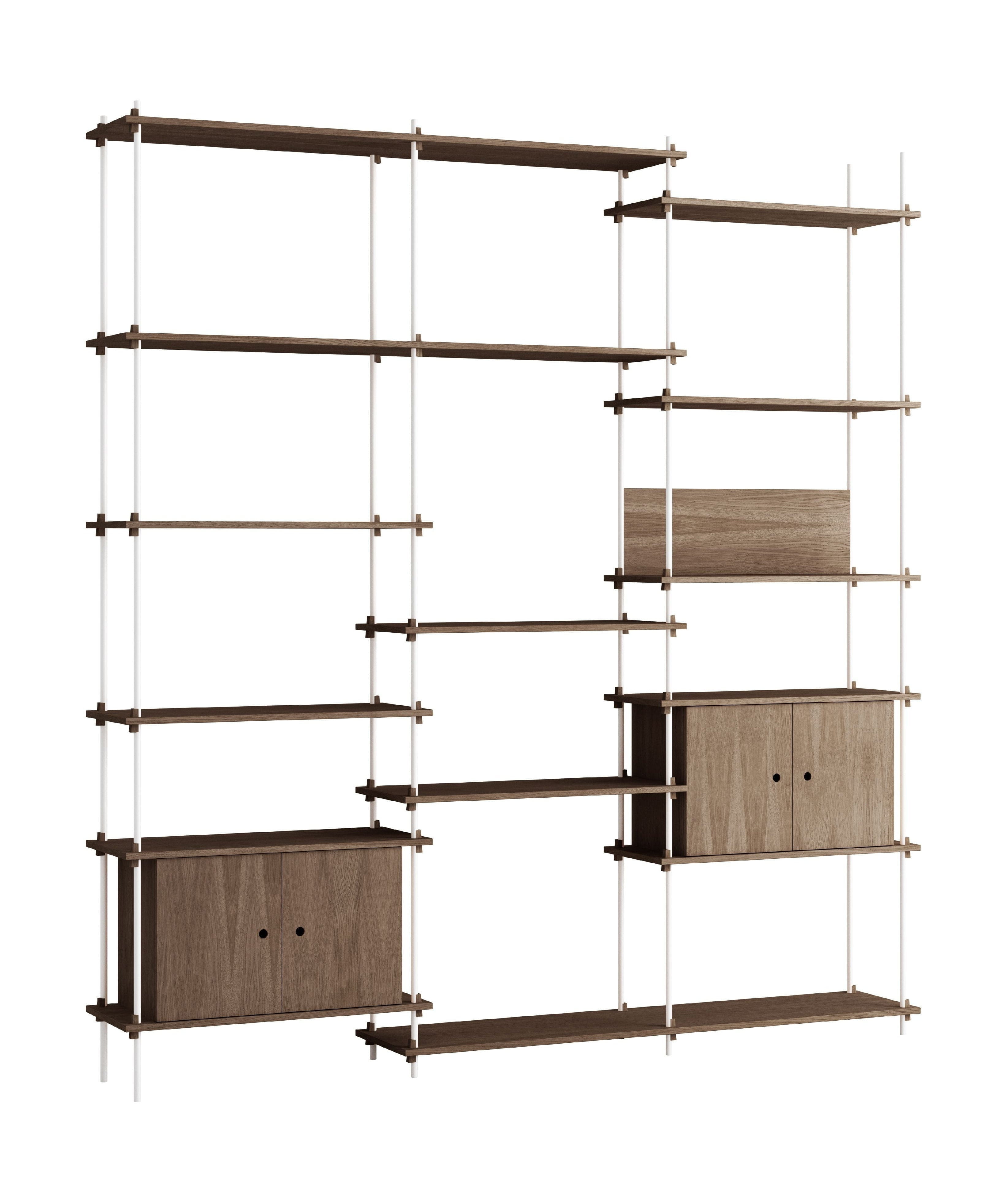 [product_category]-Moebe Shelving System S.255.3.B, Smoked Oak/White-Moebe-5713520010422-S.255.3.B.SO.WH-MOE-1
