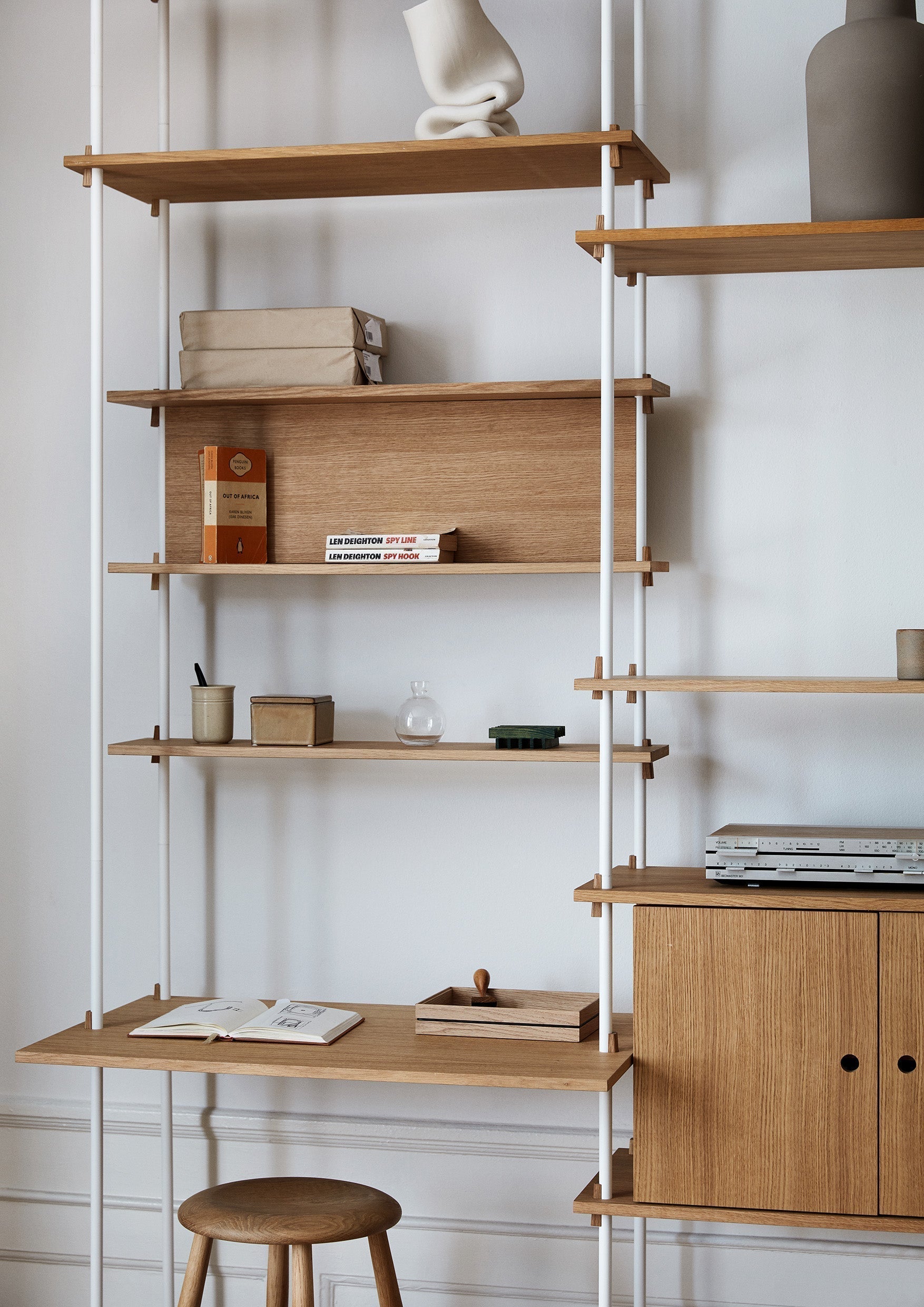 [product_category]-Moebe Shelving System S.65.1.A, Oak/White-Moebe-5713520007682-S.65.1.A.OA.WH-MOE-60