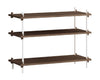 Moebe Shelving System S.65.1.A, Smoked Oak/White