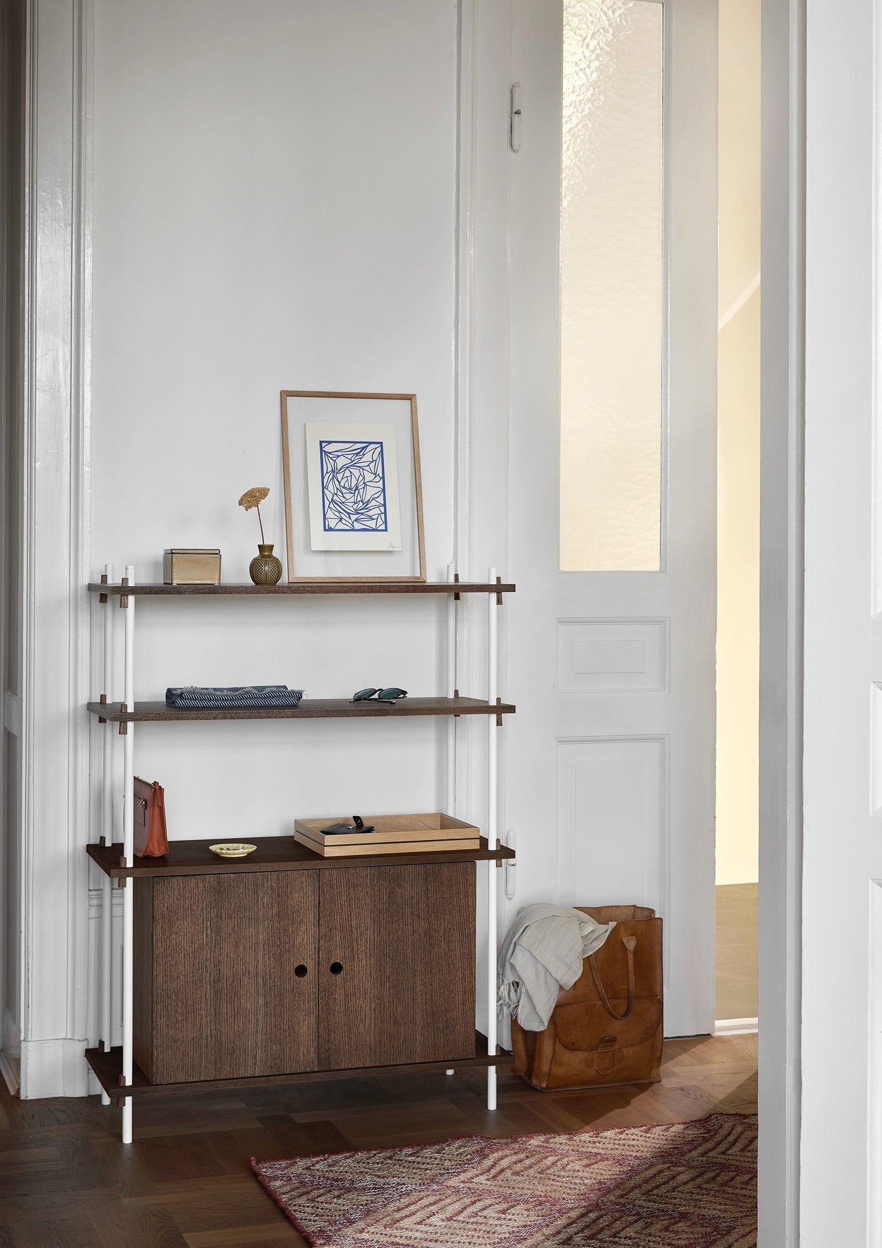 [product_category]-Moebe Shelving System S.65.1.A, Smoked Oak/White-Moebe-5713520010453-S.65.1.A.SO.WH-MOE-4