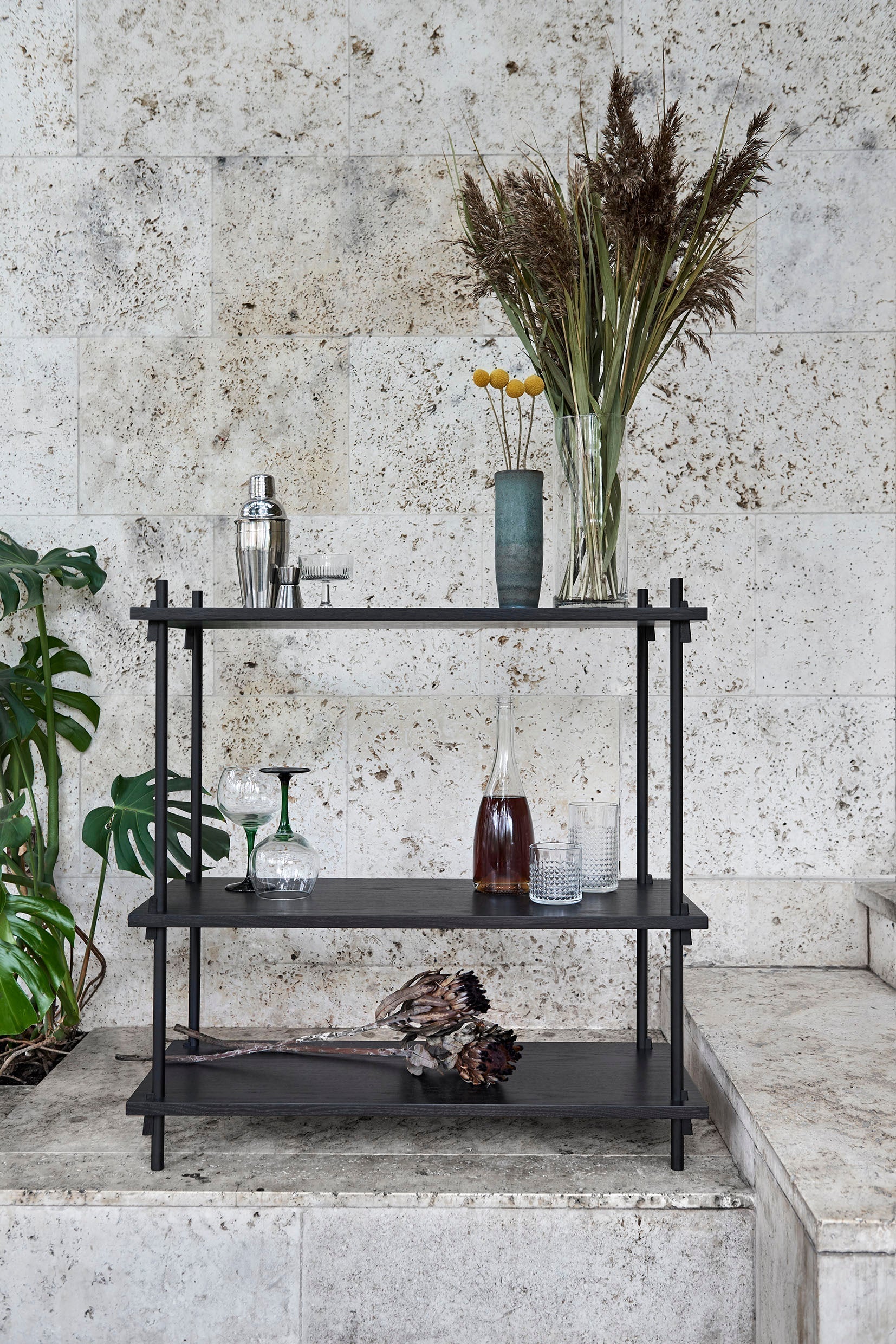 [product_category]-Moebe Shelving System S.85.1.A, Oak/Black-Moebe-5713520005350-S.85.1.A.OA.BL-MOE-60