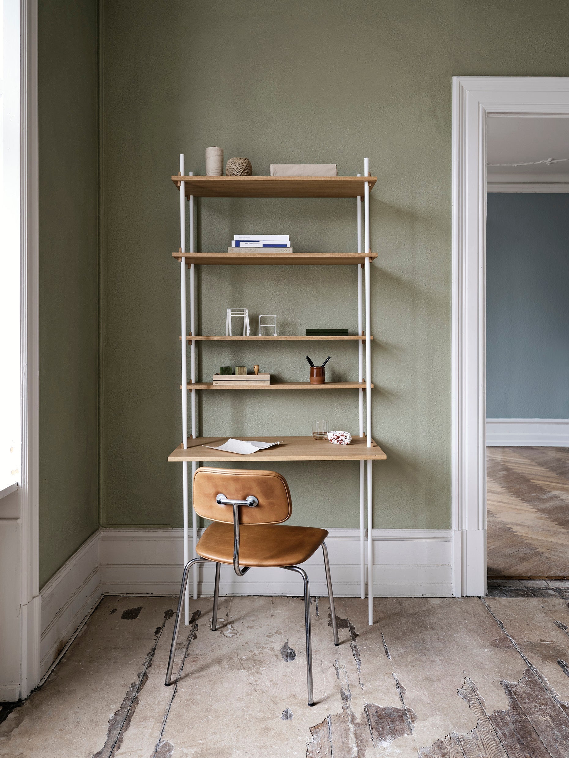 [product_category]-Moebe Shelving System S.85.1.A, Oak/White-Moebe-5713520007705-S.85.1.A.OA.WH-MOE-40
