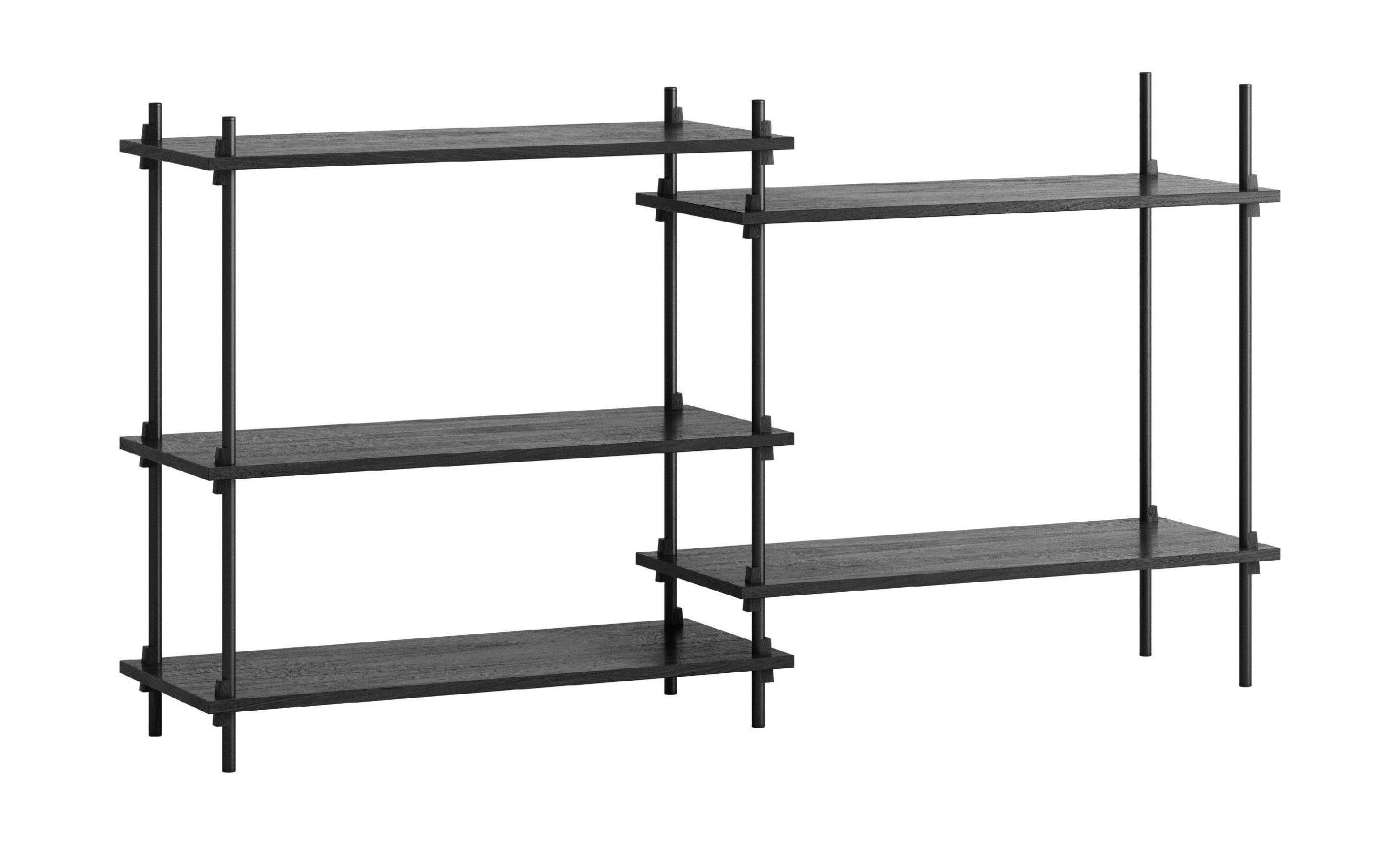 [product_category]-Moebe Shelving System S.85.2.A, Black/Black-Moebe-5713520006357-S.85.2.A.BL.BL-MOE-5