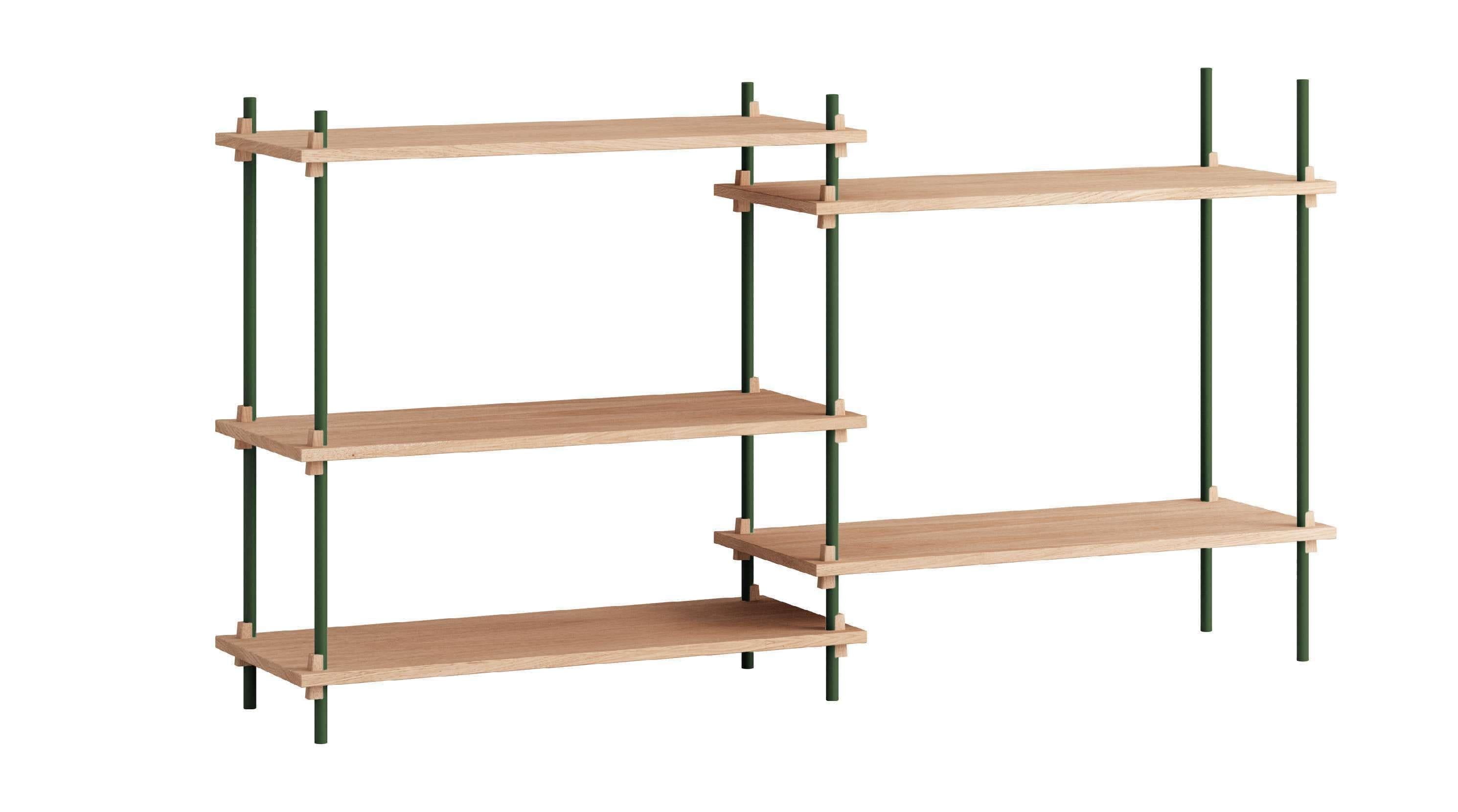 [product_category]-Moebe Shelving System S.85.2.A, Oak/Pine Green-Moebe-5713520012730-S.85.2.A.OA.PG-MOE-1