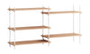 Moebe Shelving System S.85.2.A, Oak/White