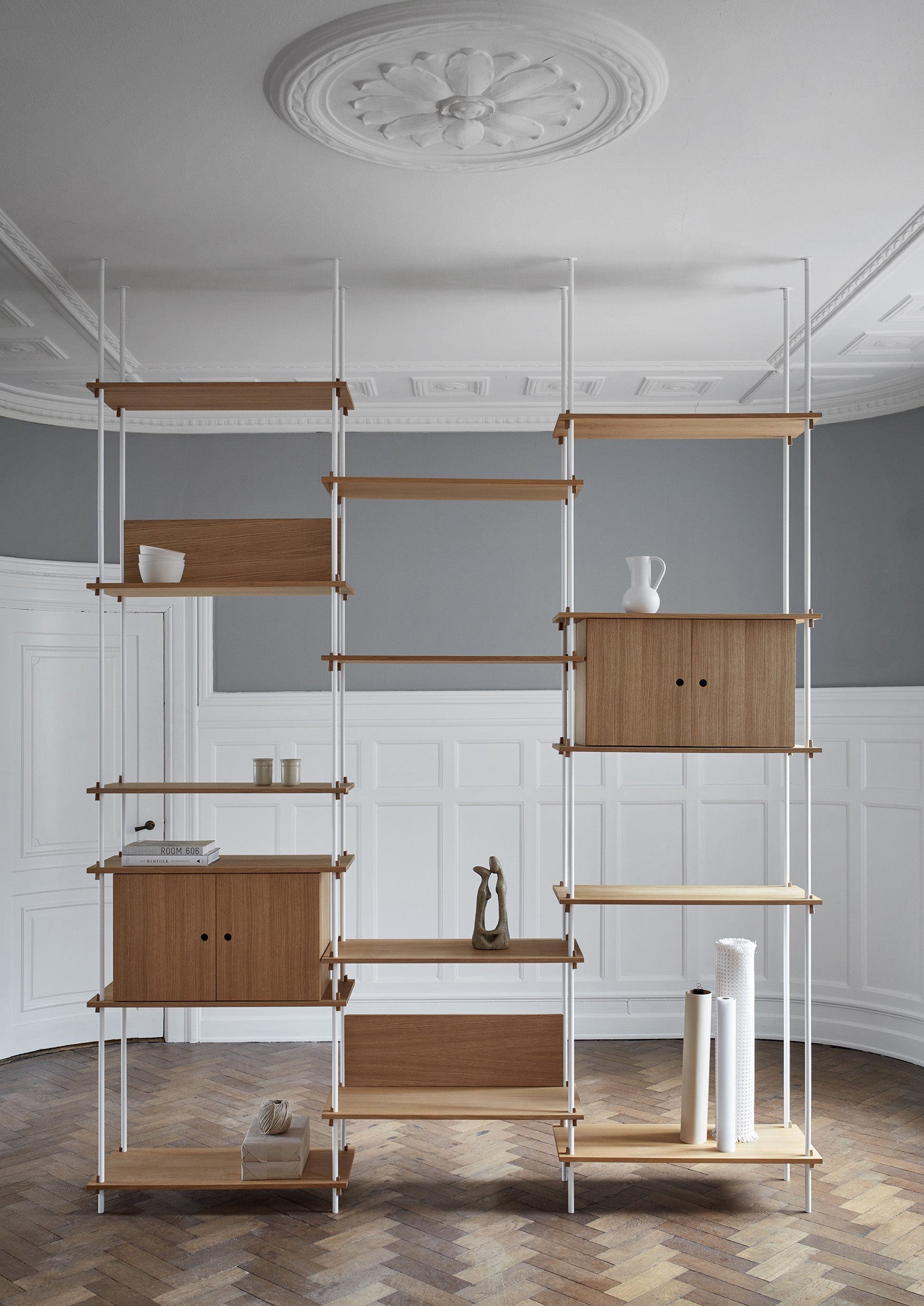 [product_category]-Moebe Shelving System S.85.2.A, Oak/White-Moebe-5713520007910-S.85.2.A.OA.WH-MOE-57