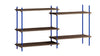 Moebe Shelving System S.85.2.A, Smoked Oak/Deep Blue