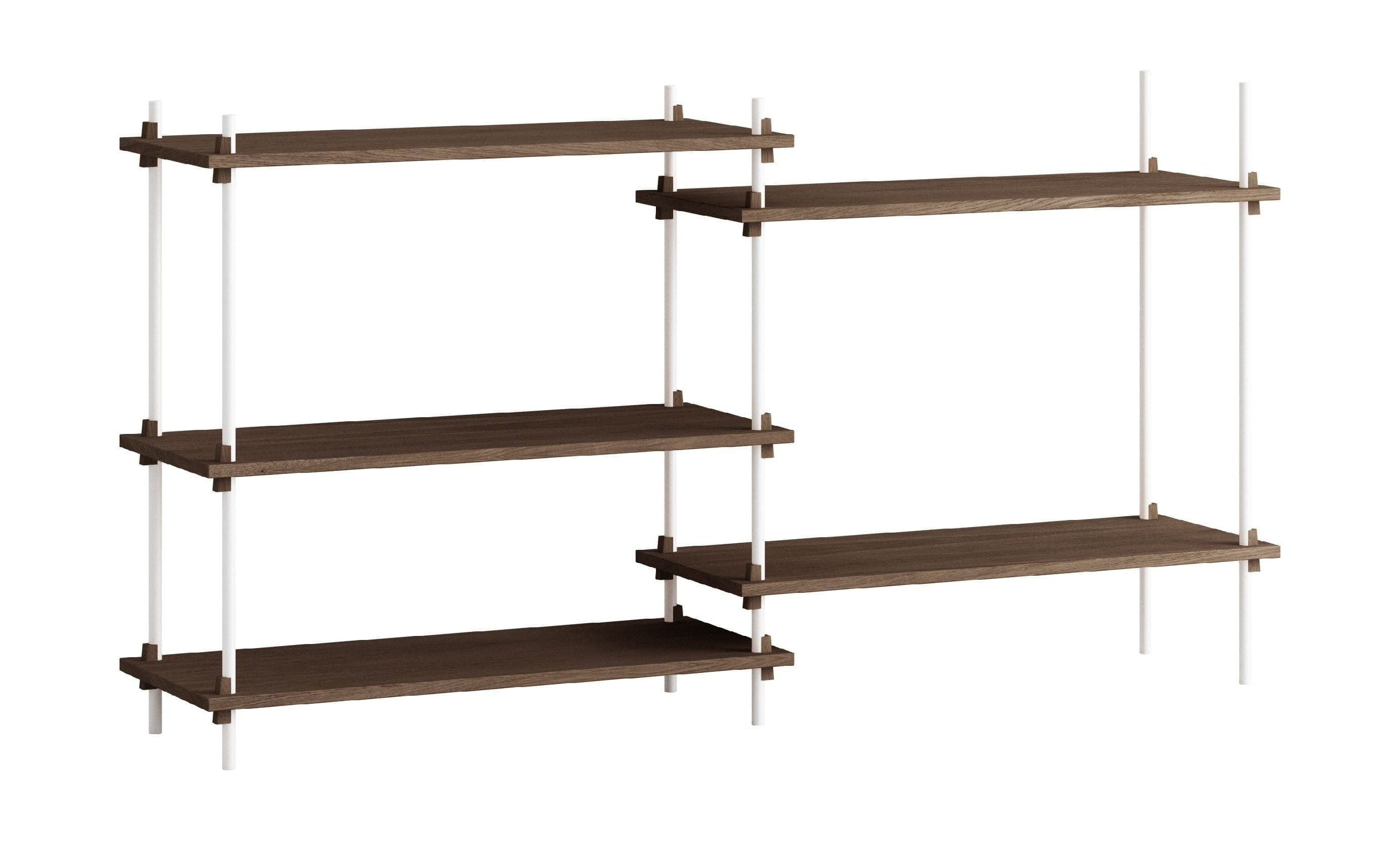 [product_category]-Moebe Shelving System S.85.2.A, Smoked Oak/White-Moebe-5713520010545-S.85.2.A.SO.WH-MOE-1