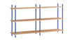 Moebe Shelving System S.85.2.B, Oak/Deep Blue