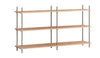 Moebe Shelving System S.85.2.B, Oak/Warm Grey