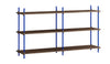 Moebe Shelving System S.85.2.B, Smoked Oak/Deep Blue