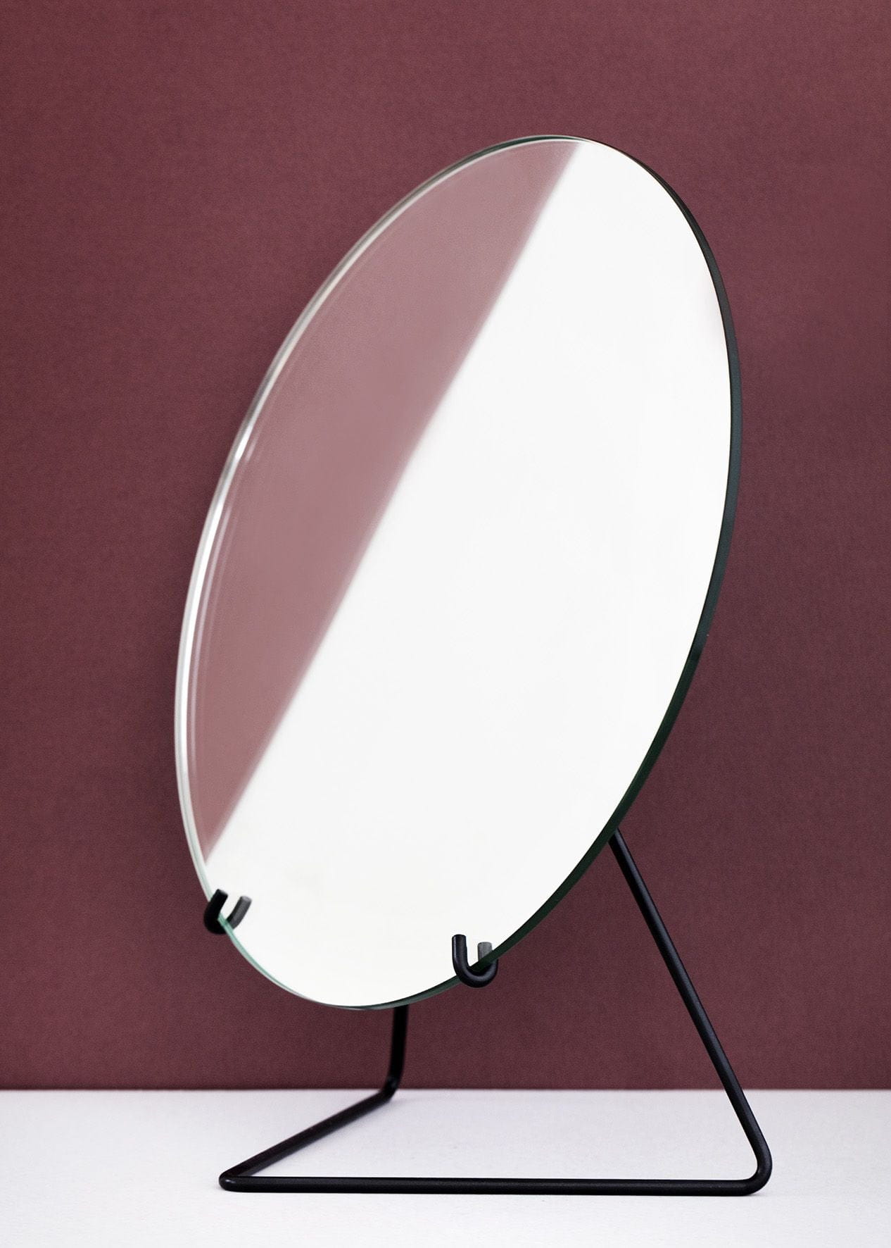 [product_category]-Moebe Standing Mirror ø20 Cm, Black-Moebe-5713520000225-MIBL20-MOE-6