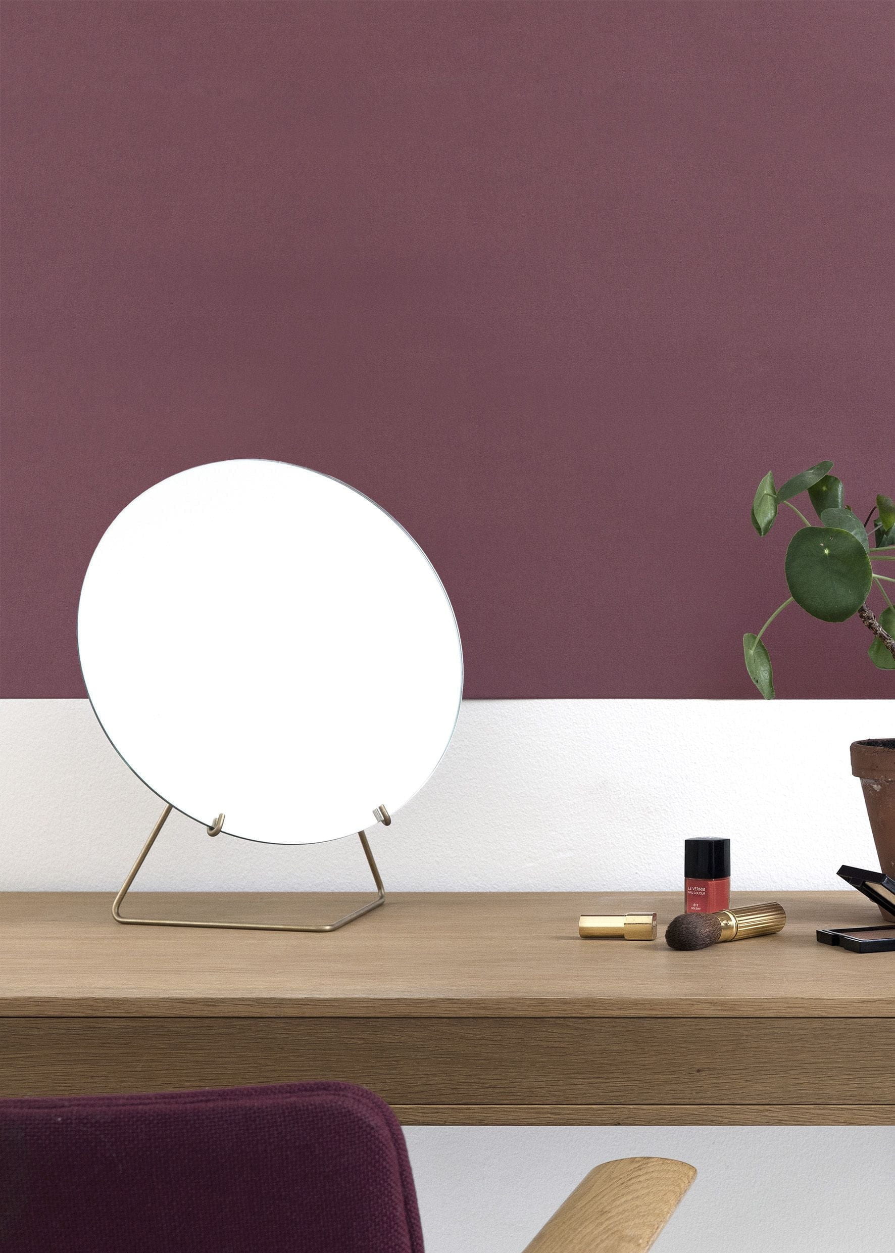 [product_category]-Moebe Standing Mirror ø20 Cm, Brass-Moebe-5713520000249-MIBR20-MOE-9