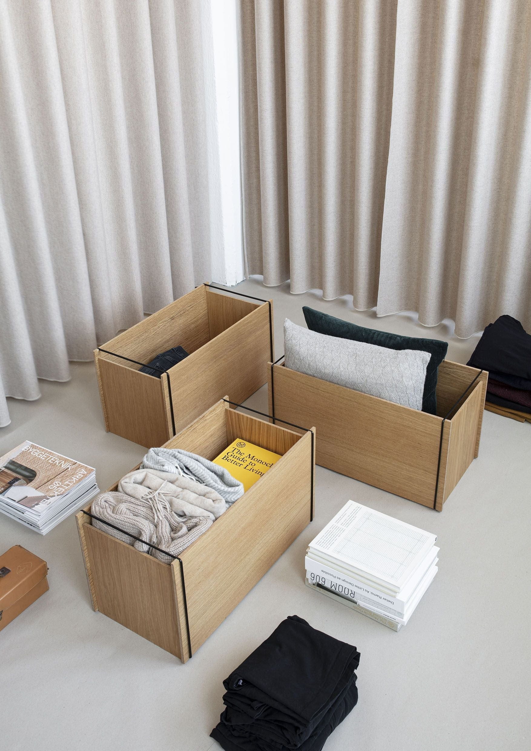 [product_category]-Moebe Storage Box, Oak/Black-Moebe-5713520004117-SBOBL-MOE-13