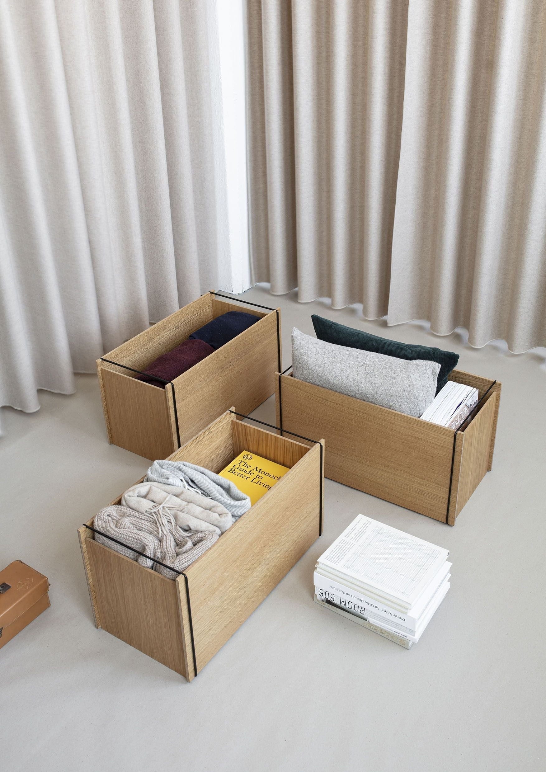[product_category]-Moebe Storage Box, Oak/Black-Moebe-5713520004117-SBOBL-MOE-53