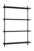 Moebe Wall Shelving Ws.115.1, Black/Black