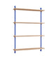 Moebe Wall Shelving Ws.115.1, Oak/Deep Blue