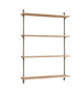 Moebe Wall Shelving Ws.115.1, Oak/Warm Grey