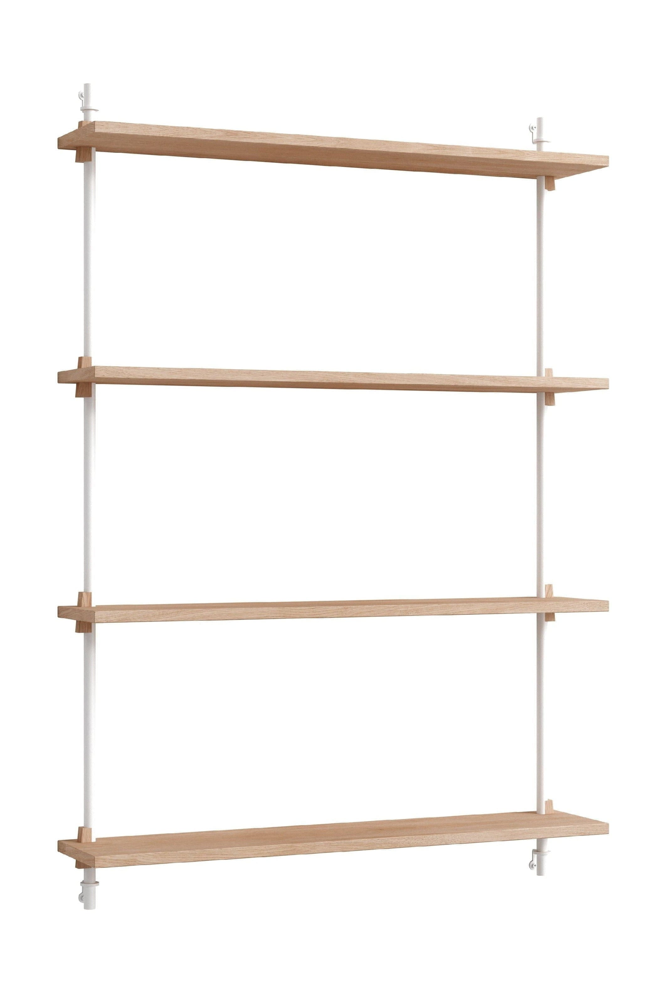 [product_category]-Moebe Wall Shelving Ws.115.1, Oak/White-Moebe-5713520007569-WS.115.1.OA.WH-MOE-1