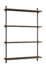 Moebe Wall Shelving Ws.115.1, Smoked Oak/Black