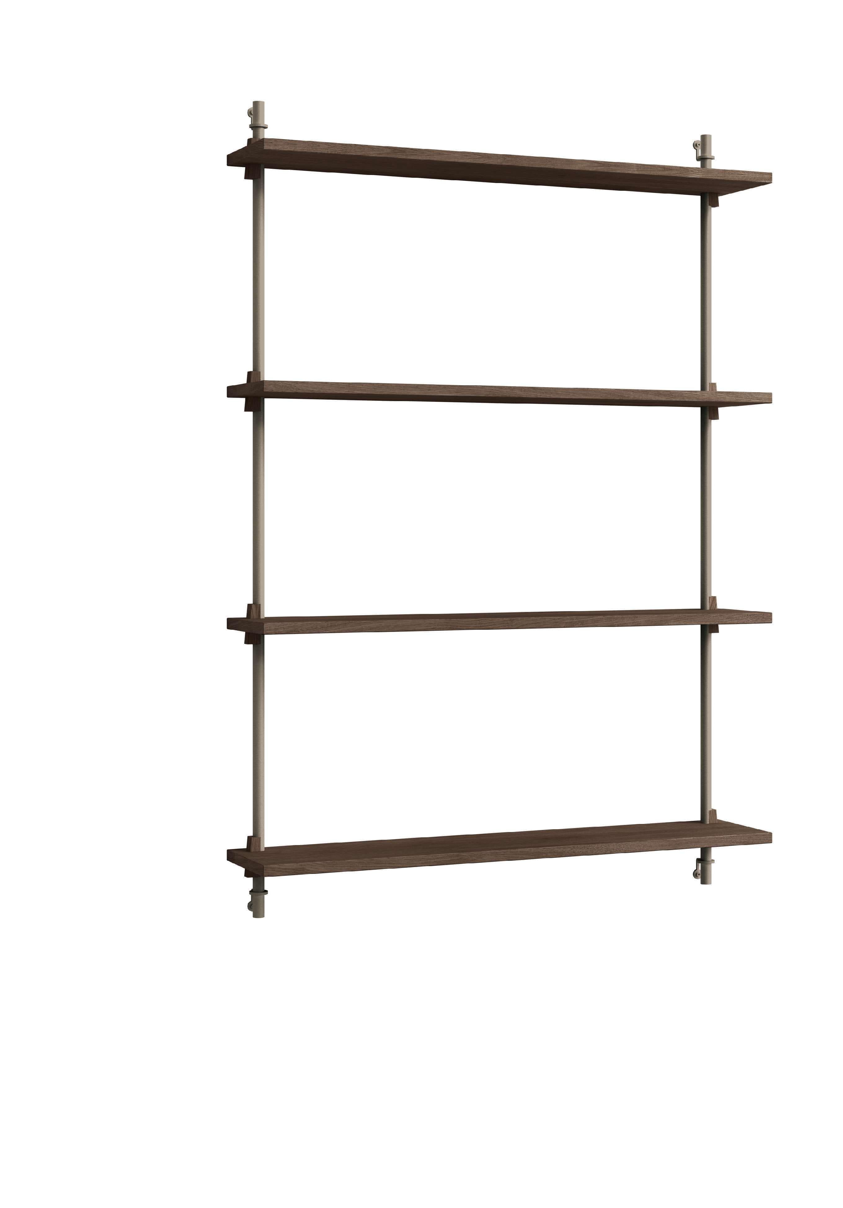 [product_category]-Moebe Wall Shelving Ws.115.1, Smoked Oak/Warm Grey-Moebe-5713520016288-WS.115.1.SO.WG-MOE-1