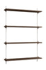 Moebe Wall Shelving Ws.115.1, Smoked Oak/White