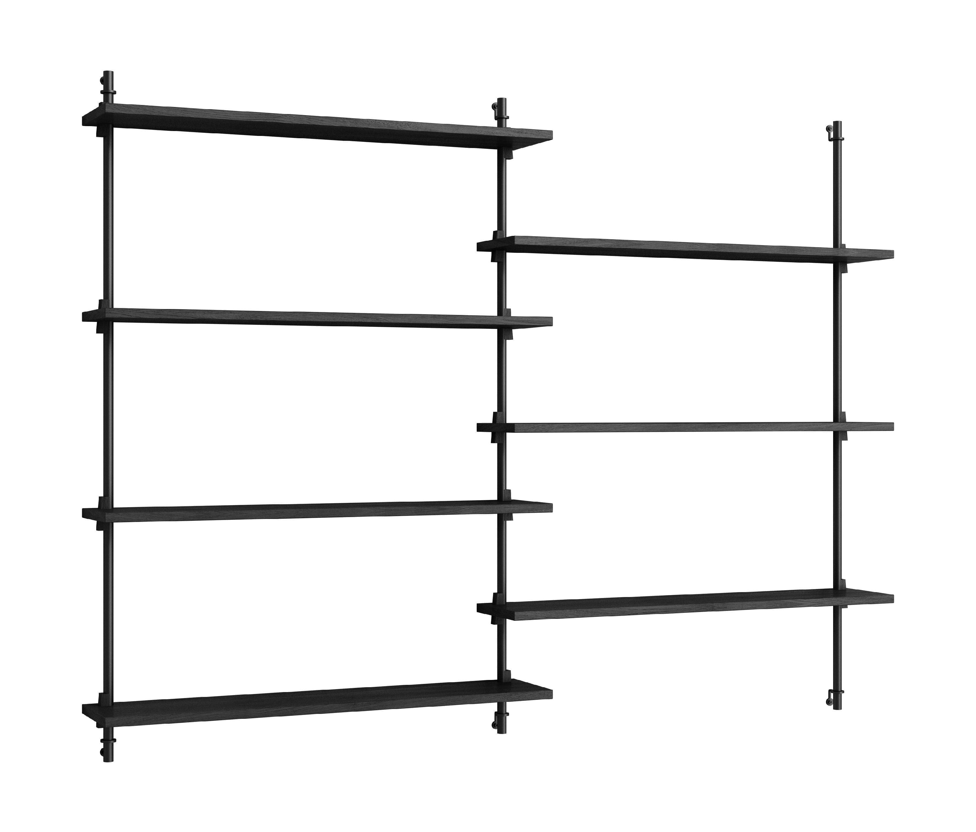 [product_category]-Moebe Wall Shelving Ws.115.2, Black/Black-Moebe-5713520006012-WS.115.2.BL.BL-MOE-1