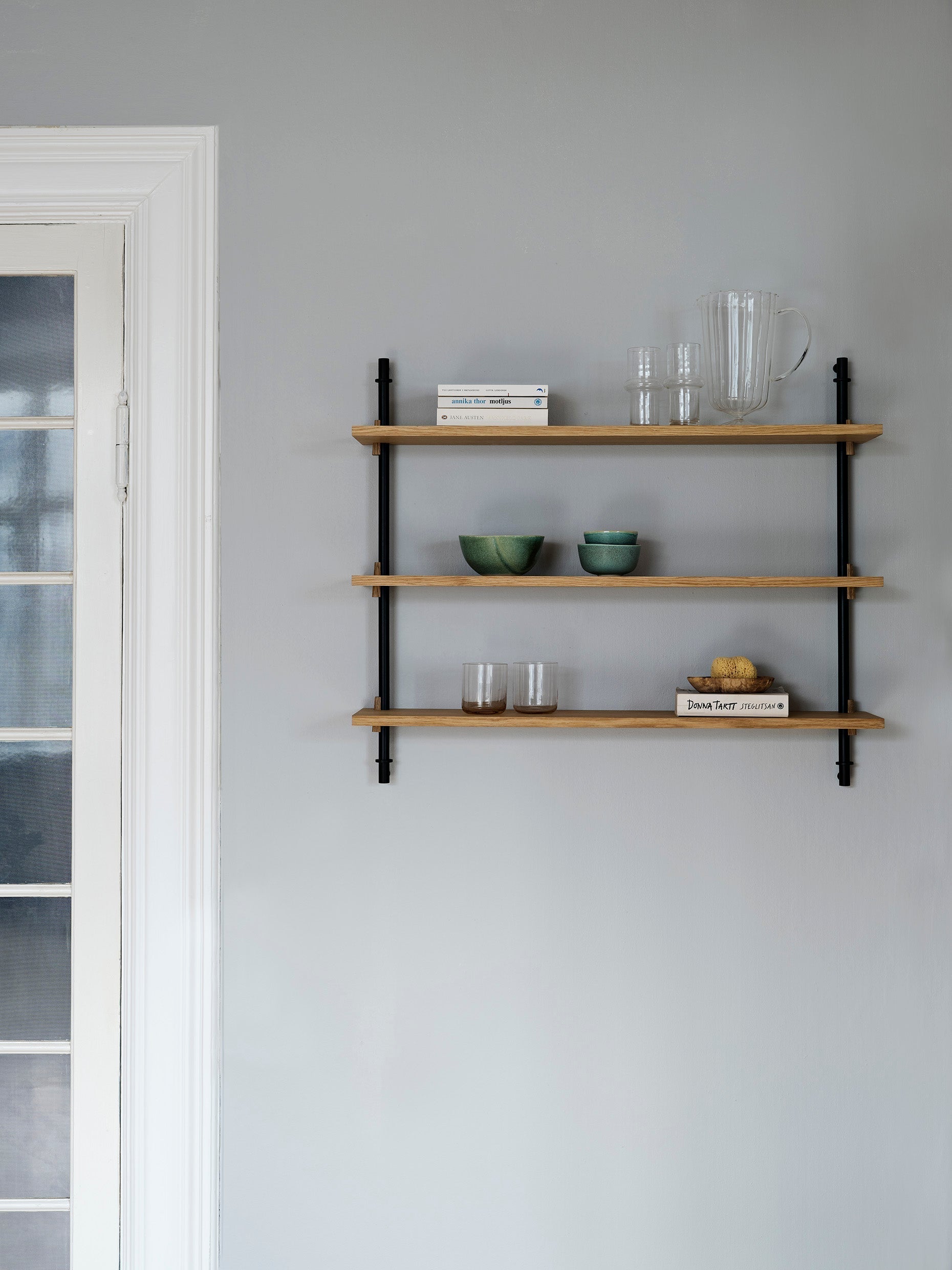 [product_category]-Moebe Wall Shelving Ws.115.2, Oak/Black-Moebe-5713520005220-WS.115.2.OA.BL-MOE-17