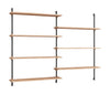Moebe Wall Shelving Ws.115.2, Oak/Black