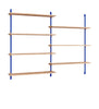 Moebe Wall Shelving Ws.115.2, Oak/Deep Blue