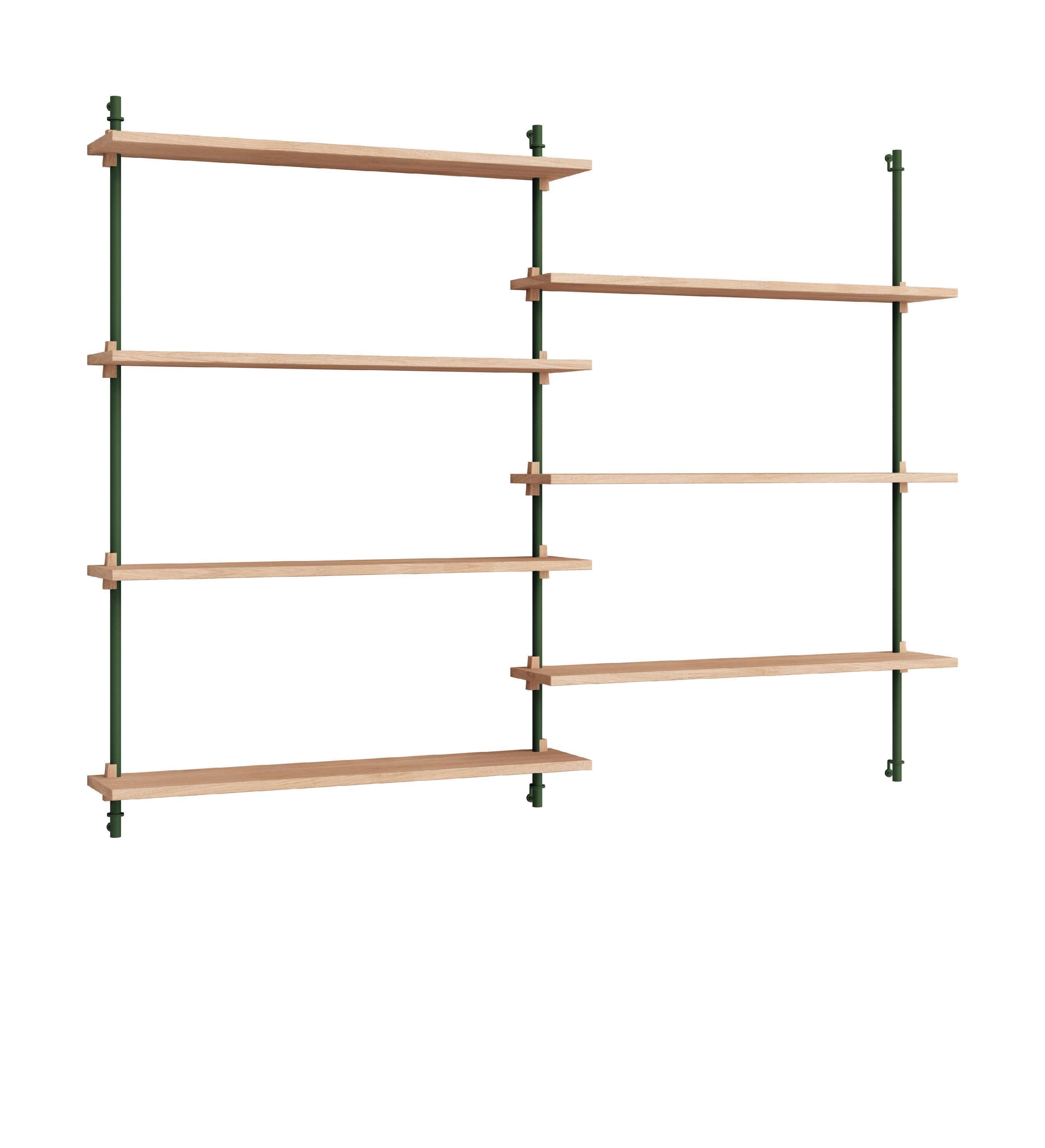 [product_category]-Moebe Wall Shelving Ws.115.2, Oak/Pine Green-Moebe-5713520012396-WS.115.2.OA.PG-MOE-1