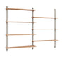 Moebe Wall Shelving Ws.115.2, Oak/Warm Grey