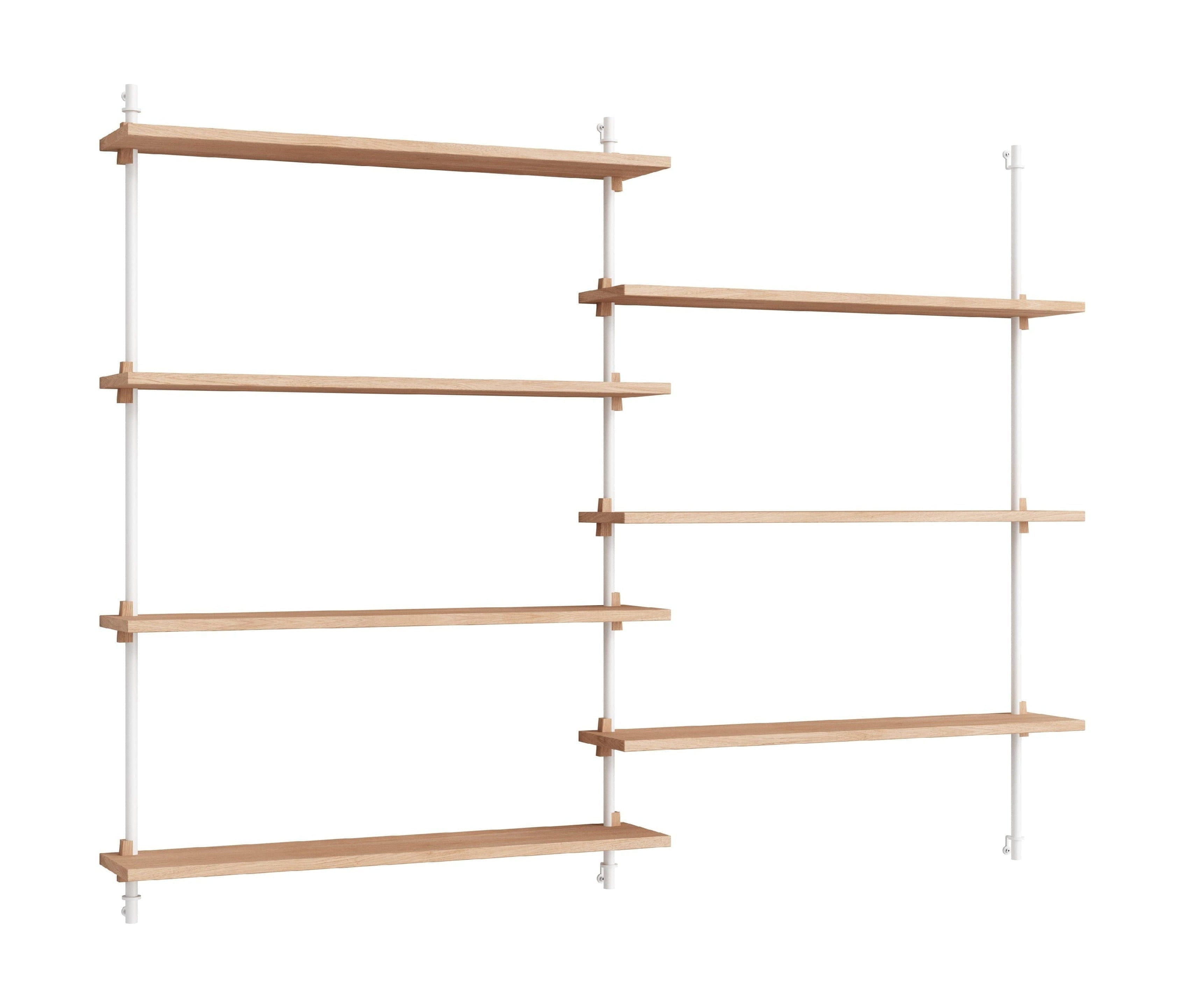 [product_category]-Moebe Wall Shelving Ws.115.2, Oak/White-Moebe-5713520007576-WS.115.2.OA.WH-MOE-1