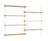 Moebe Wall Shelving Ws.115.2, Oak/White