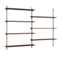 Moebe Wall Shelving Ws.115.2, Smoked Oak/Deep Blue