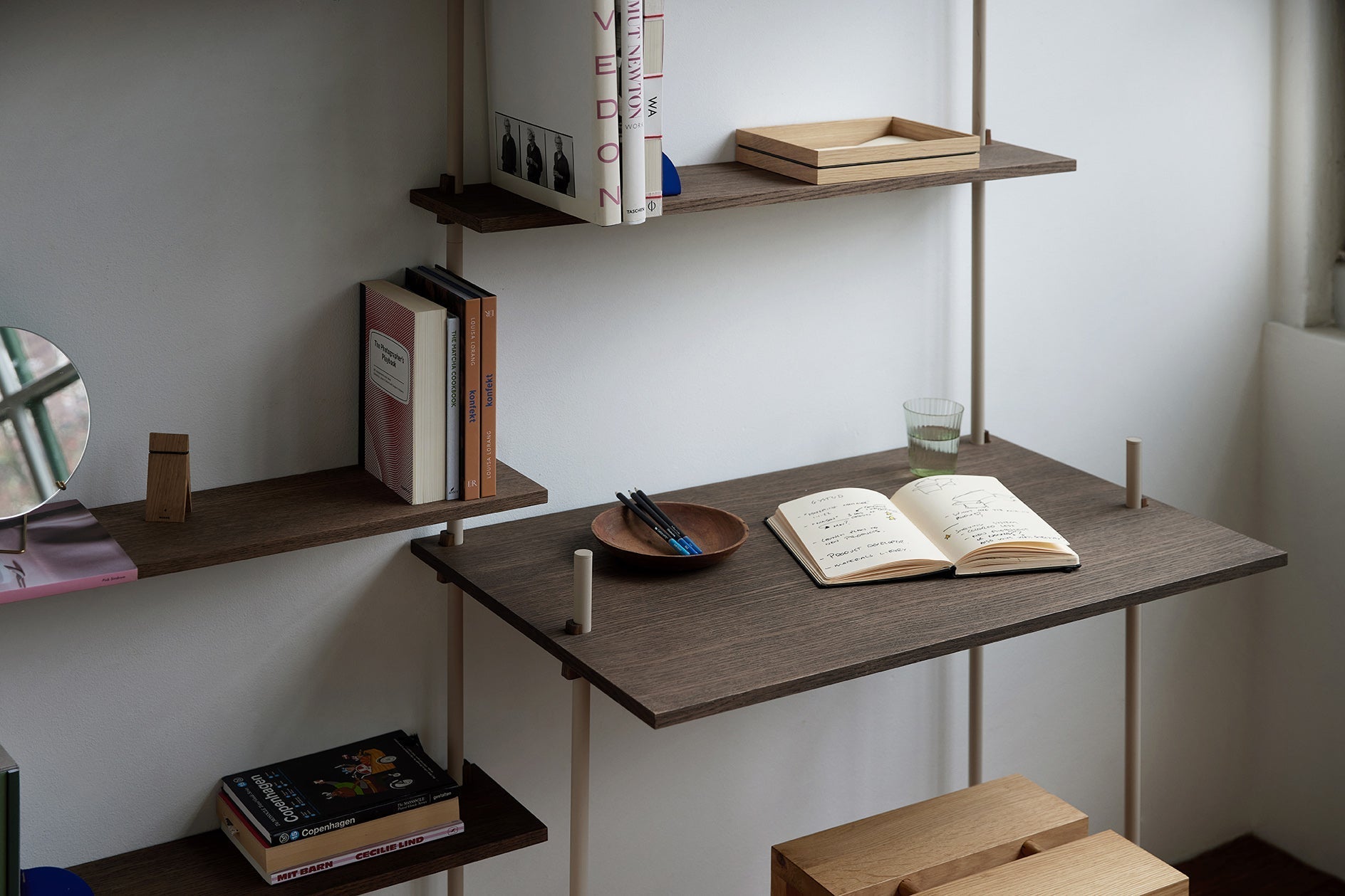 [product_category]-Moebe Wall Shelving Ws.115.2, Smoked Oak/Warm Grey-Moebe-5713520016295-WS.115.2.SO.WG-MOE-12