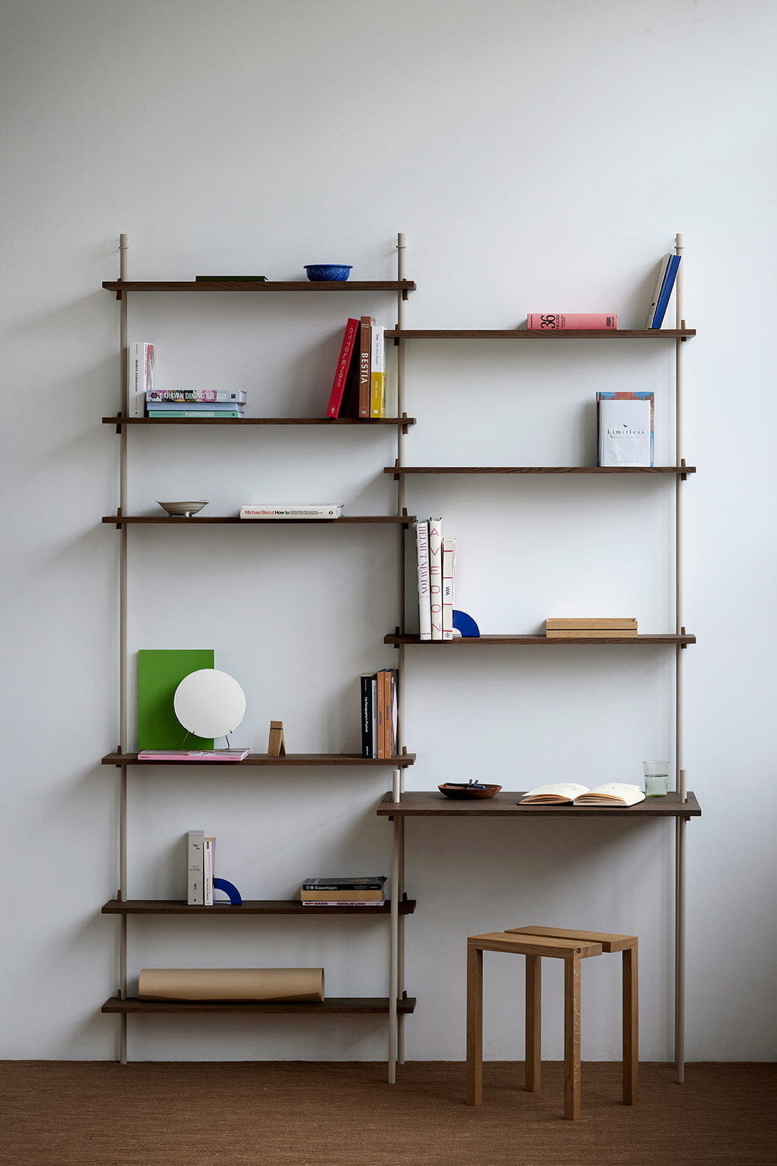 [product_category]-Moebe Wall Shelving Ws.115.2, Smoked Oak/Warm Grey-Moebe-5713520016295-WS.115.2.SO.WG-MOE-3