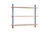Moebe Wall Shelving Ws.65.1, Oak/Deep Blue