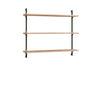 Moebe Wall Shelving Ws.65.1, Oak/Pine Green