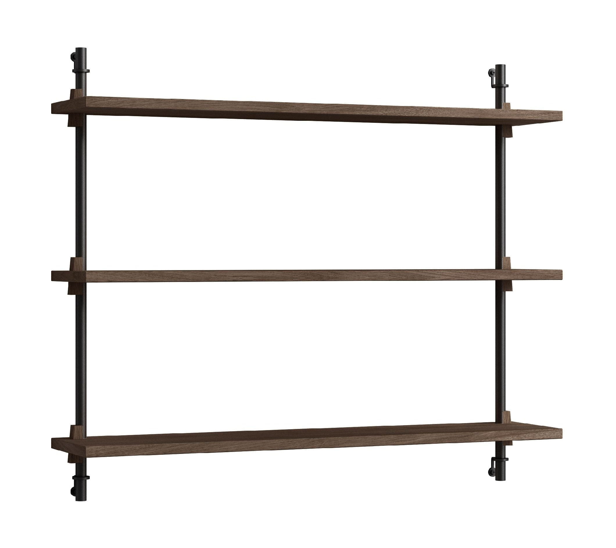 [product_category]-Moebe Wall Shelving Ws.65.1, Smoked Oak/Black-Moebe-5713520011481-WS.65.1.SO.BL-MOE-1