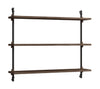 Moebe Wall Shelving Ws.65.1, Smoked Oak/Black