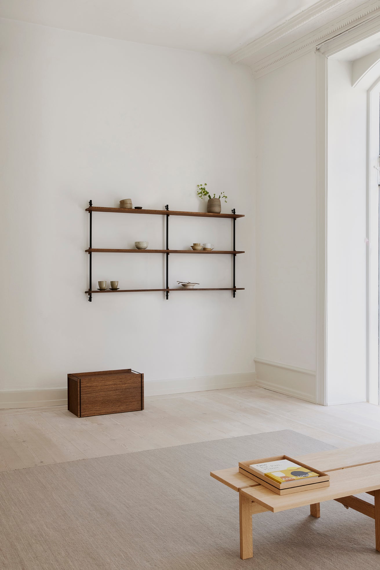 [product_category]-Moebe Wall Shelving Ws.65.1, Smoked Oak/Black-Moebe-5713520011481-WS.65.1.SO.BL-MOE-4