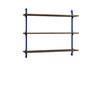 Moebe Wall Shelving Ws.65.1, Smoked Oak/Deep Blue