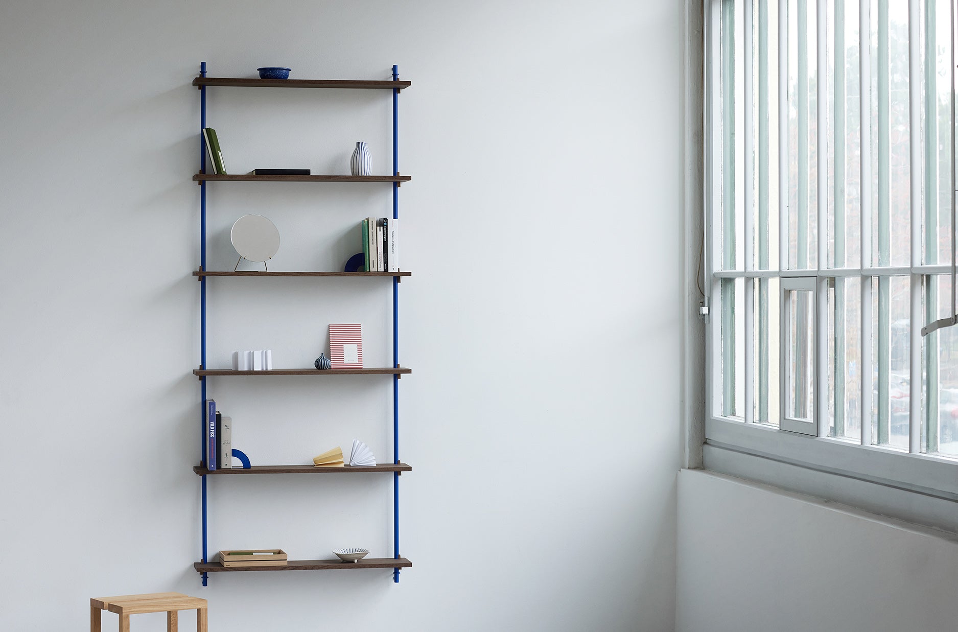 [product_category]-Moebe Wall Shelving Ws.65.1, Smoked Oak/Deep Blue-Moebe-5713520014642-WS.65.1.SO.DB-MOE-7