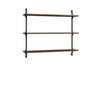 Moebe Wall Shelving Ws.65.1, Smoked Oak/Pine Green