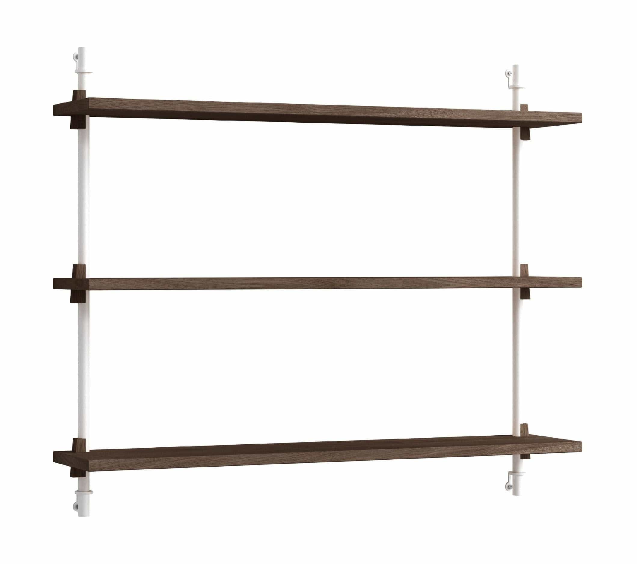 [product_category]-Moebe Wall Shelving Ws.65.1, Smoked Oak/White-Moebe-5713520010712-WS.65.1.SO.WH-MOE-1